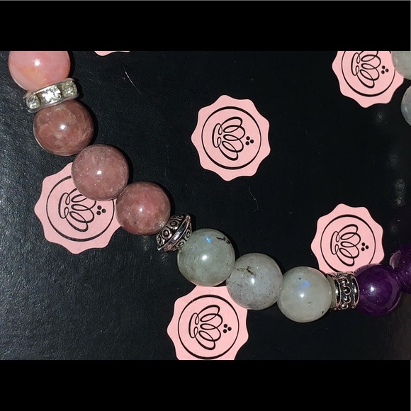 🪬2/$25🪬 New “Ultimate Healer” SS Rose Quartz Point & 8mm Rhodonite Bracelet - Picture 14 of 16